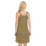 HOPE Colors Stripe Women's O-neck Cami Dress