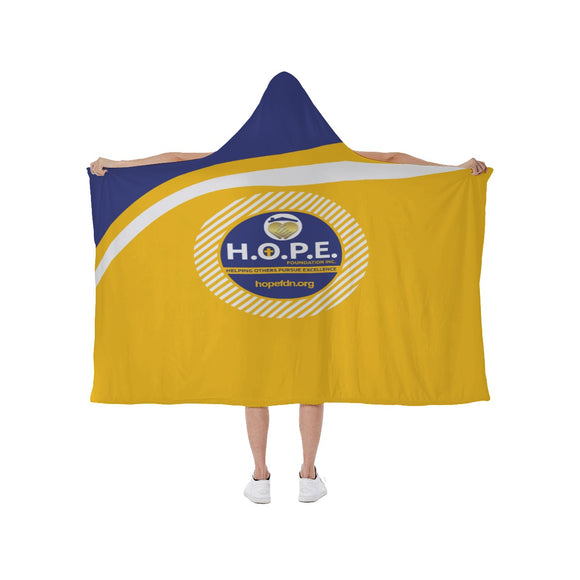 HOPE Swoosh Logo Hooded blanket With Soft Fleece Lining